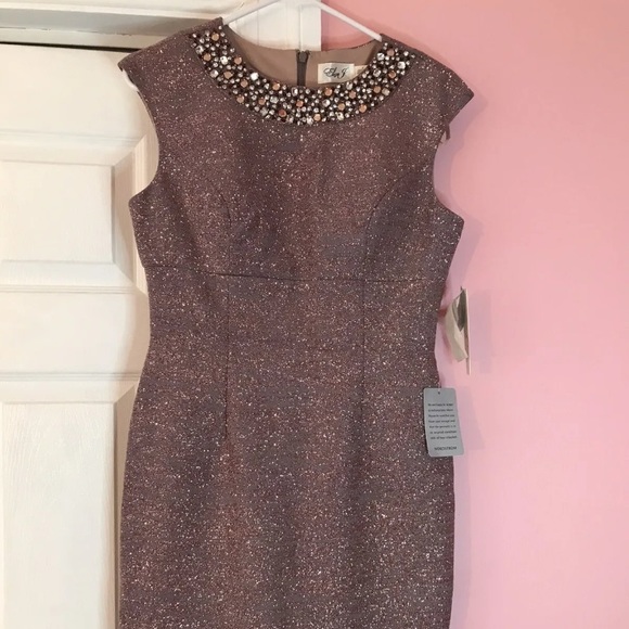 Eliza J Party Cocktail Dress Dusty Pink Size 6 New - Picture 2 of 9